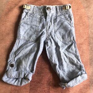 Baby Gap Sky Blue 100% Linen Beach Pants